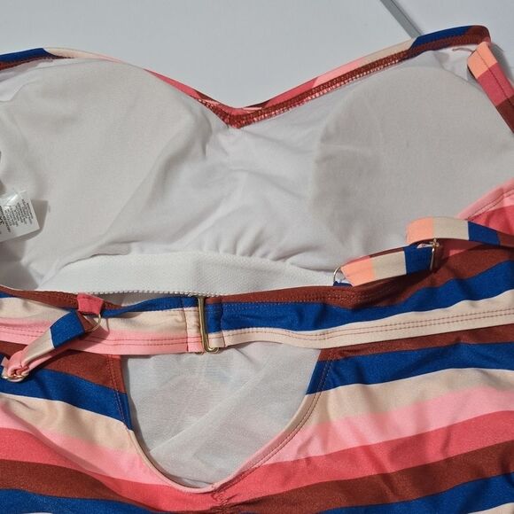 NWT Island Rays One Piece Striped Swimsuit Plus Size 3X - Picture 8 of 10